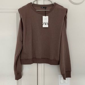 NWT Mauve Zara Crew neck pullover